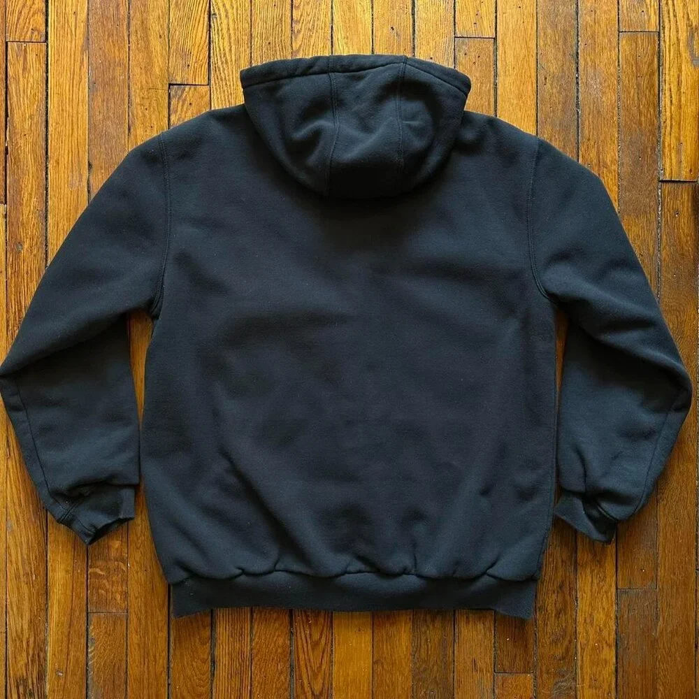 Vintage Y2K Carhartt Rain Defender Lined‎ Hooded Sweatshirt Jacket Men M Black